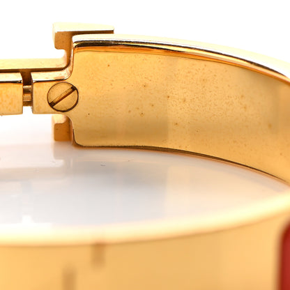 Hermes Enamel Narrow Clic Clac H Bracelet PM Orange 5 of 7