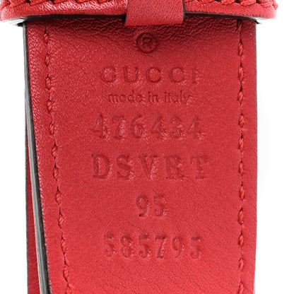 Gucci Calfskin Matelasse GG Marmont Belt Bag 95 38 Hibiscus Red 11 of 11