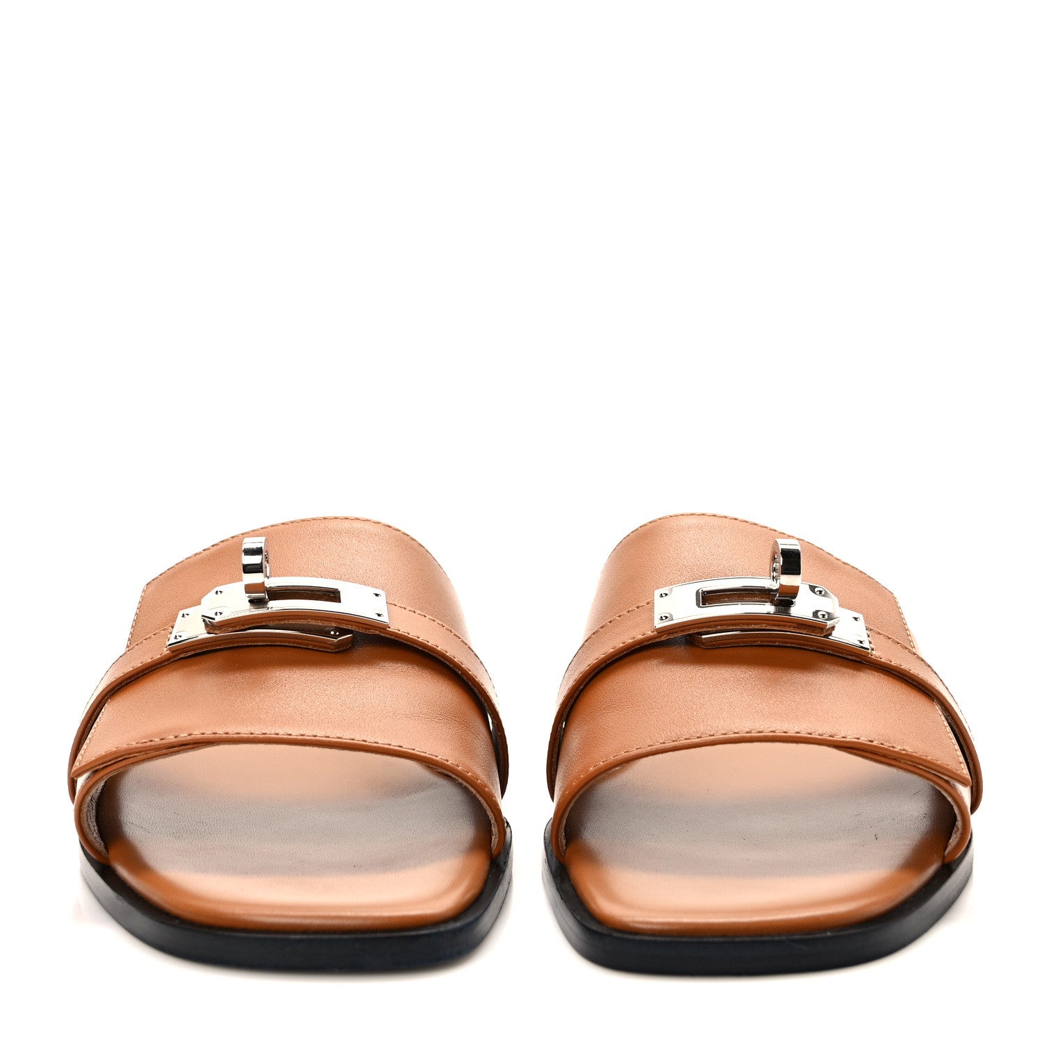 Hermes Calfskin Giulia Sandals 36.5 Naturel 2 of 8