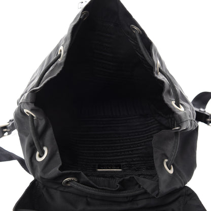 Prada Nylon Vela Medium Cinch Backpack Black 4 of 9