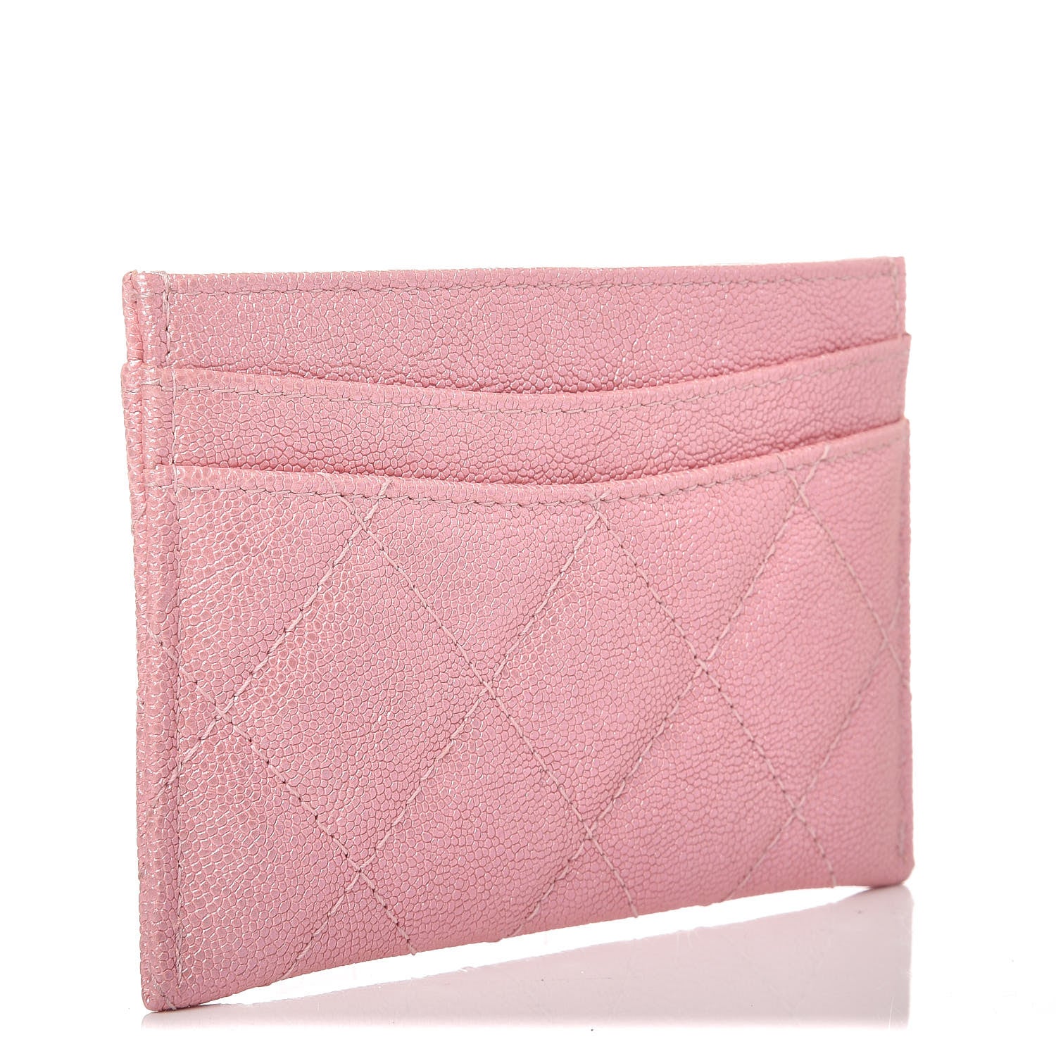 Chanel Iridescent Caviar Quilted Card Holder Rose Pink 3 of 9