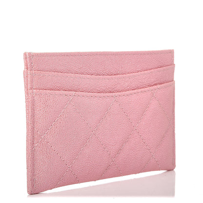 Chanel Iridescent Caviar Quilted Card Holder Rose Pink 3 of 9