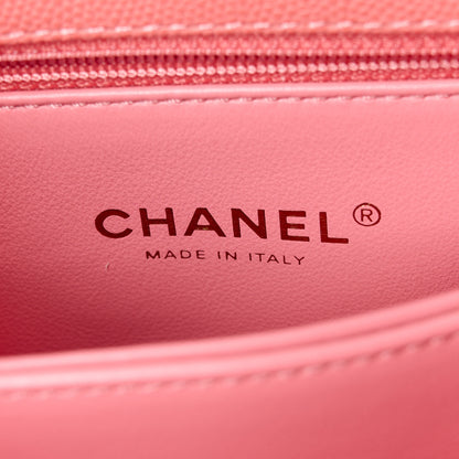 Chanel Caviar Quilted Mini Coco Handle Flap Pink 6 of 11