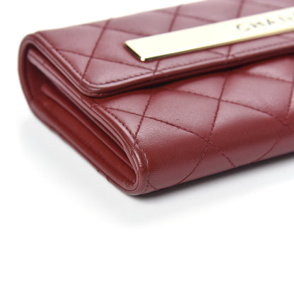 Chanel Lambskin Quilted Trendy CC Large Gusset Flap Wallet Dark Red 9 of 11