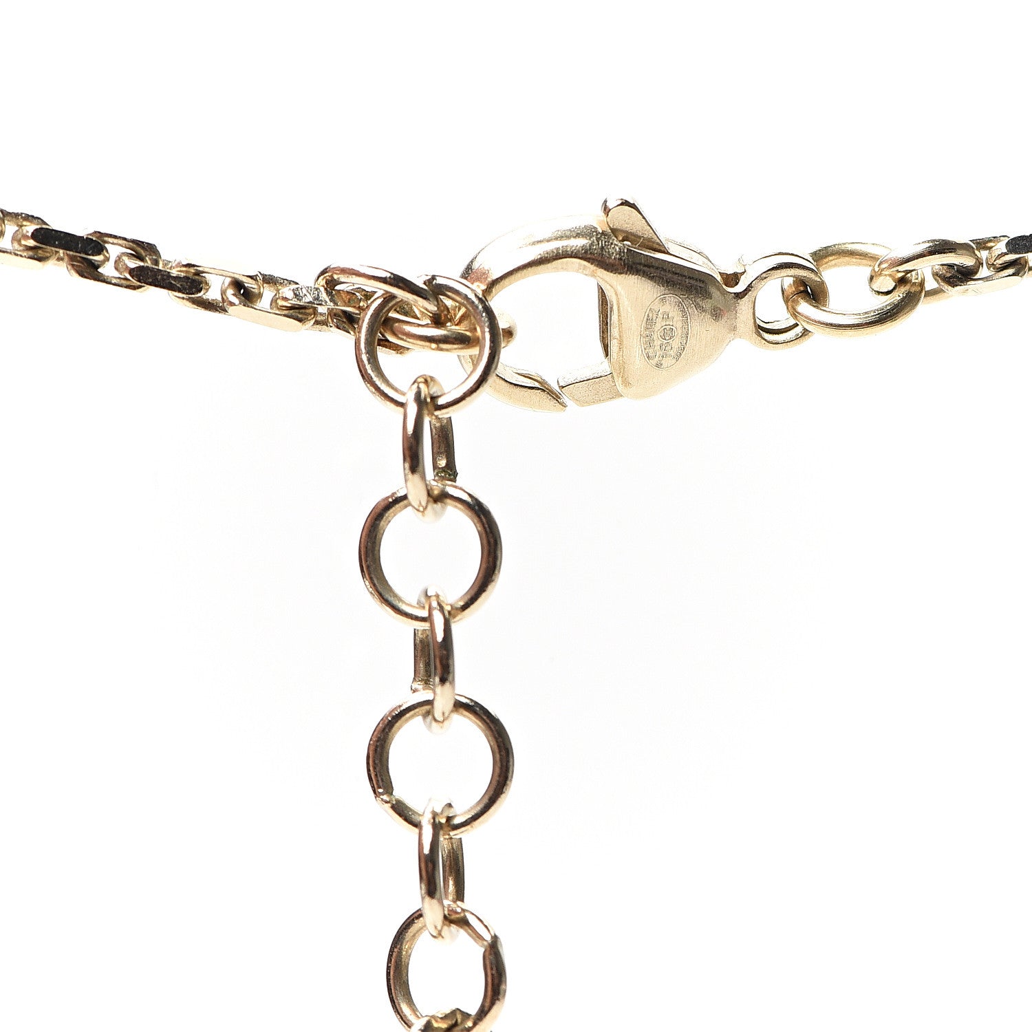 Chanel Crystal CC Pendant Necklace Gold Multicolor 3 of 4