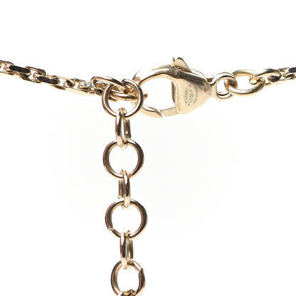 Chanel Crystal CC Pendant Necklace Gold Multicolor 3 of 4