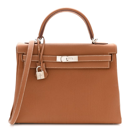Hermes Togo Kelly Retourne 32 Gold 1 of 10