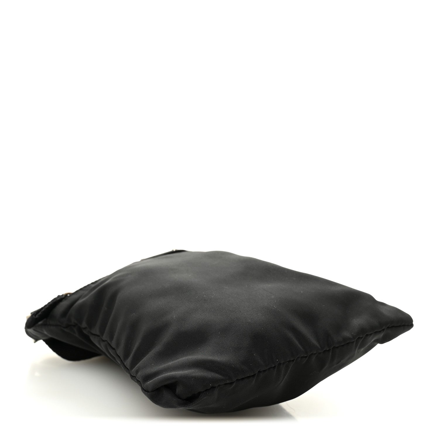 Prada Nylon Small Flat Messenger Bag Black 4 of 9