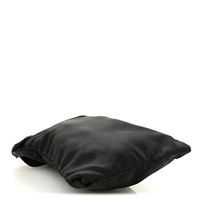 Prada Nylon Small Flat Messenger Bag Black 4 of 9