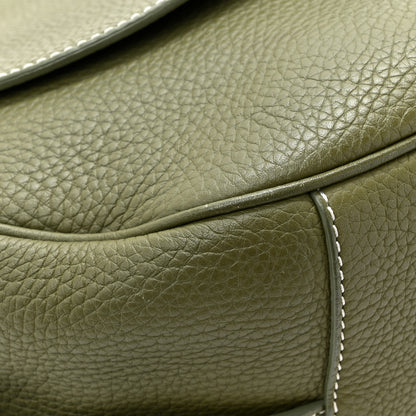 Christian Dior Grained Calfskin Mini Soft Saddle Bag Olive 12 of 14