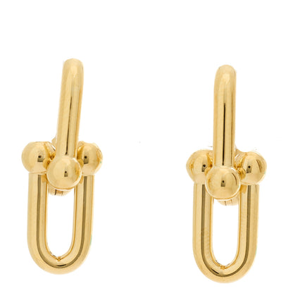 Tiffany 18K Yellow Gold Medium HardWear Link Earrings 1 of 5