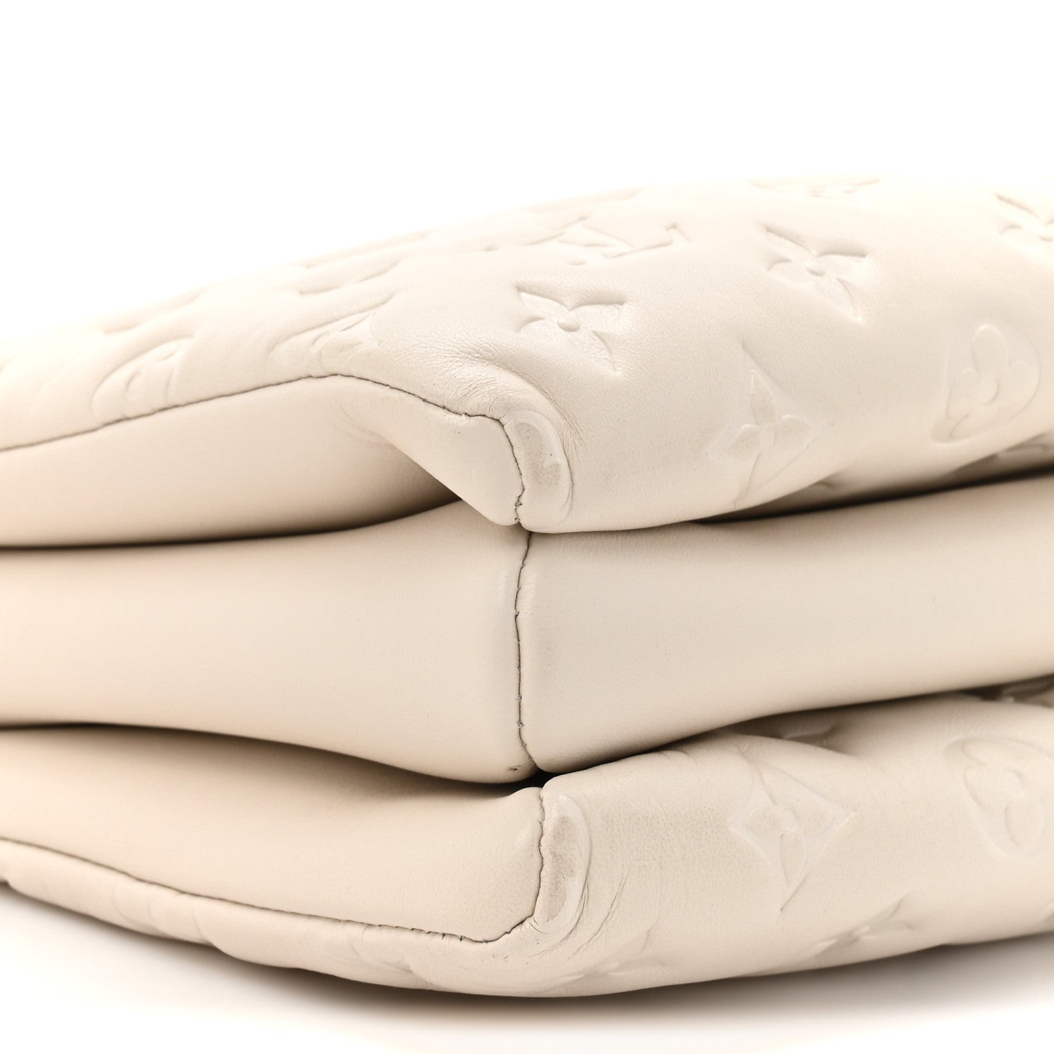 Louis Vuitton Lambskin Embossed Monogram Coussin PM Beige Cream 11 of 11