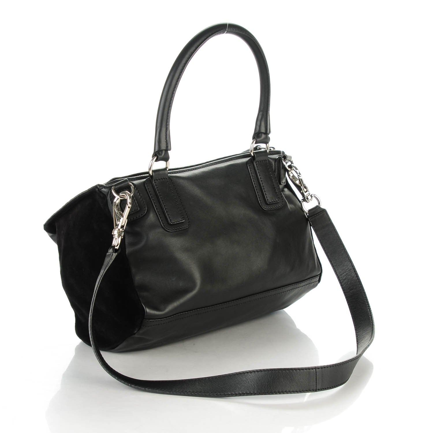 Givenchy Smooth Calfskin Crocodile Embossed Medium Pandora Black 3 of 7