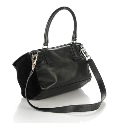 Givenchy Smooth Calfskin Crocodile Embossed Medium Pandora Black 3 of 7
