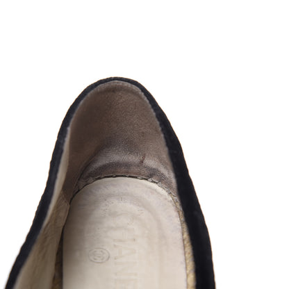Chanel Velvet Grosgrain CC Espadrilles 42 Black 11 of 14