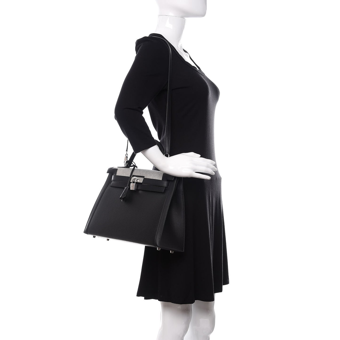 Berline Toile Swift Kelly Sellier 32 Black Ecru