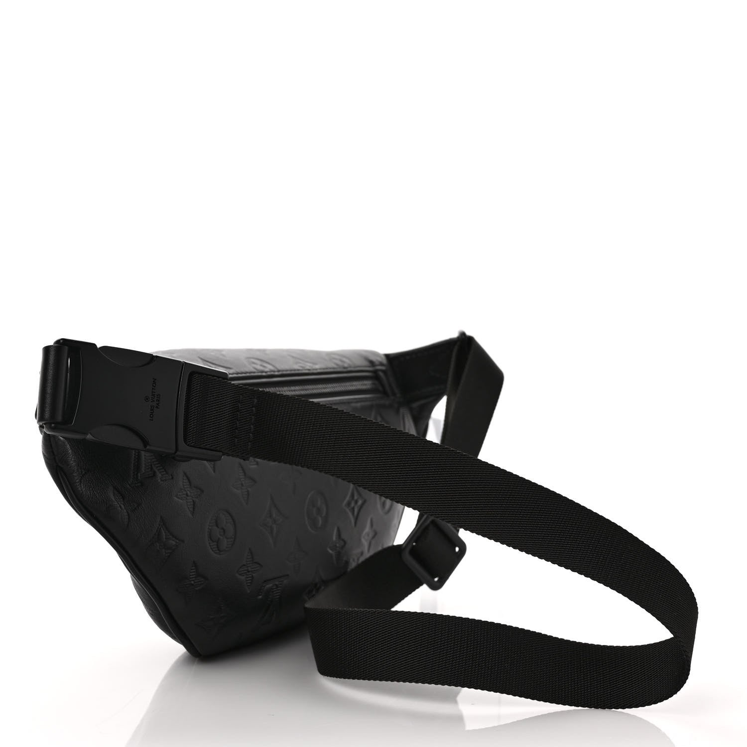 Louis Vuitton Calfskin Monogram Shadow Discovery Bumbag Black 3 of 9