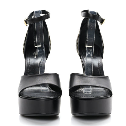 Louis Vuitton Patent Monogram Afterglow Platform Sandals 41 Black 2 of 7