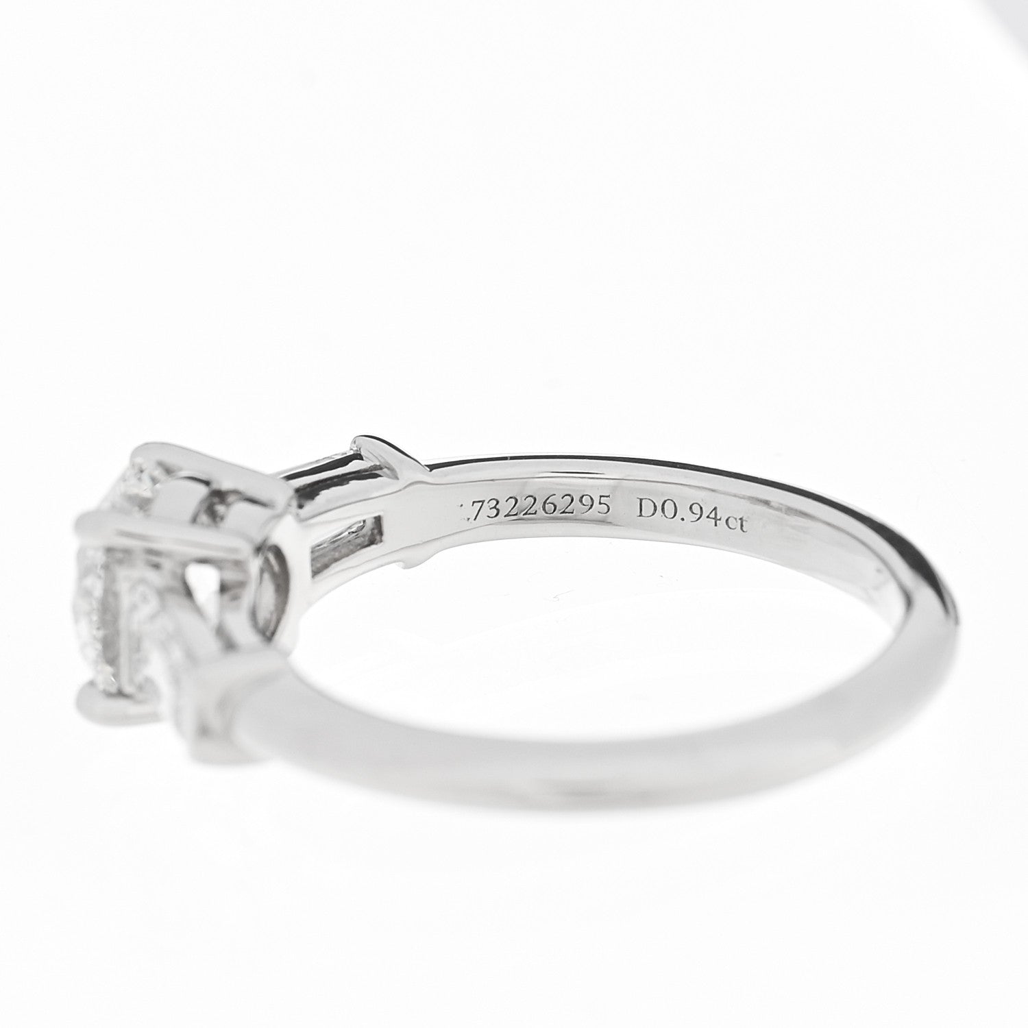 Tiffany Platinum Diamond 1.26ctw Three Stone Engagement Ring 49 5 6 of 7