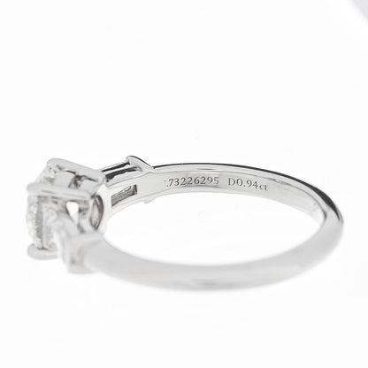 Tiffany Platinum Diamond 1.26ctw Three Stone Engagement Ring 49 5 6 of 7
