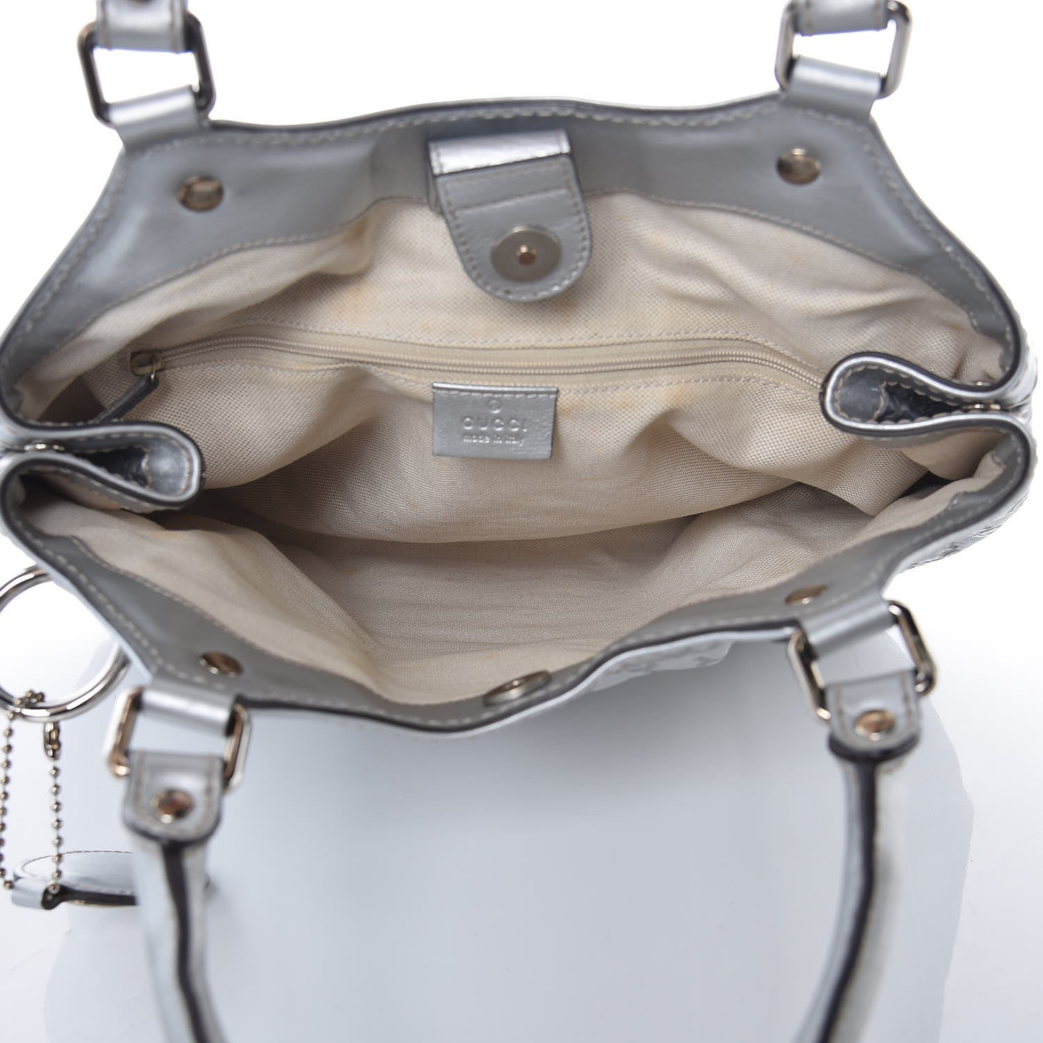 Gucci Guccissima Medium Sukey Tote Silver 5 of 17