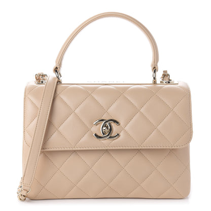Chanel Lambskin Quilted Small Trendy CC Dual Handle Flap Bag Beige 1 of 11