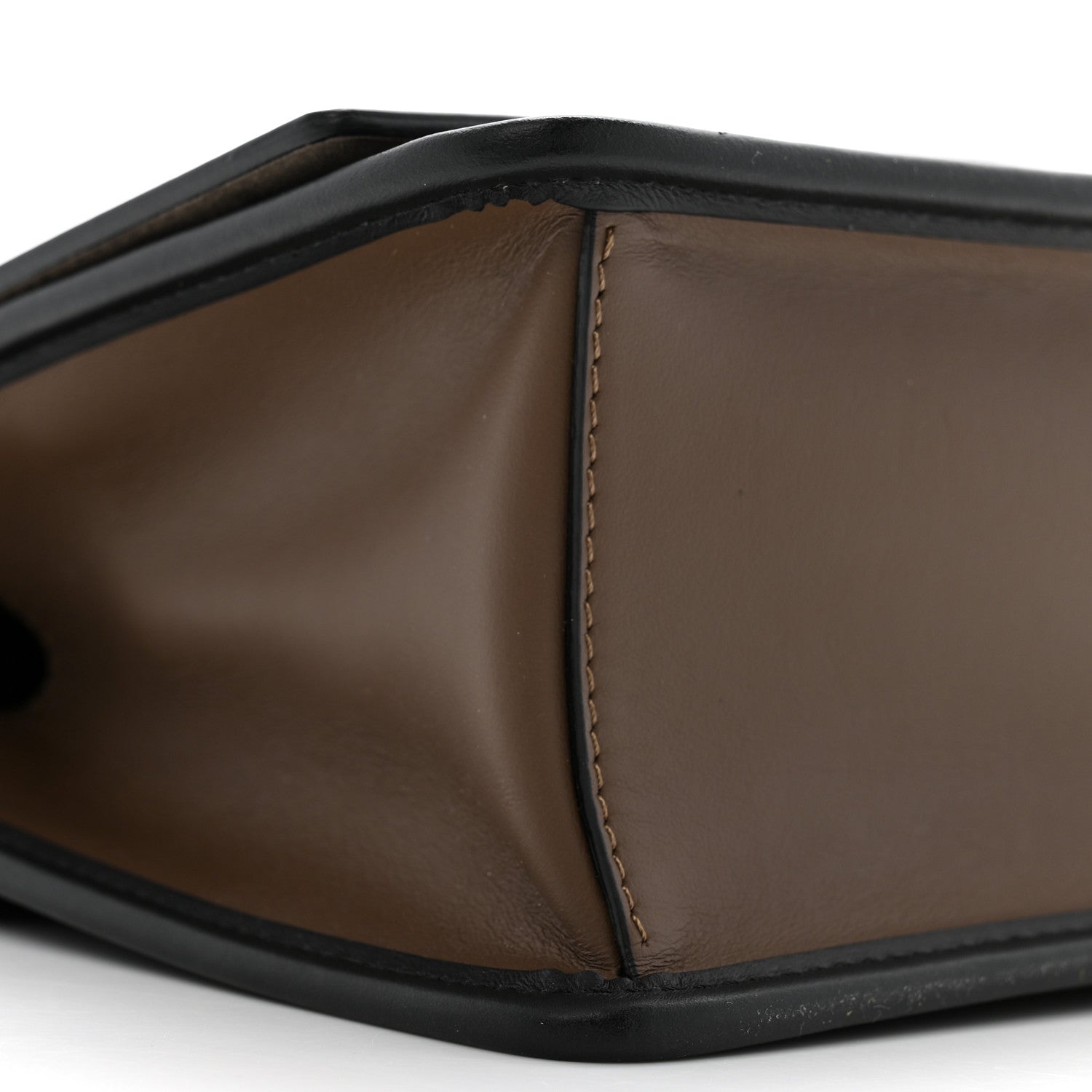 Fendi Vitello Century F is Fendi Bi-Color FF 1974 Embossed Small Kan I Shoulder Bag Maya Black 9 of 12