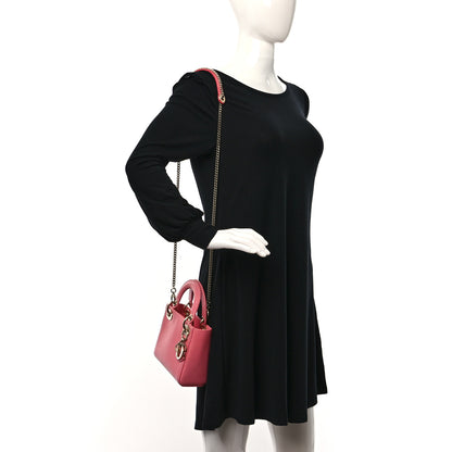 Christian Dior Lizard Mini Lady Dior Pink 3 of 9