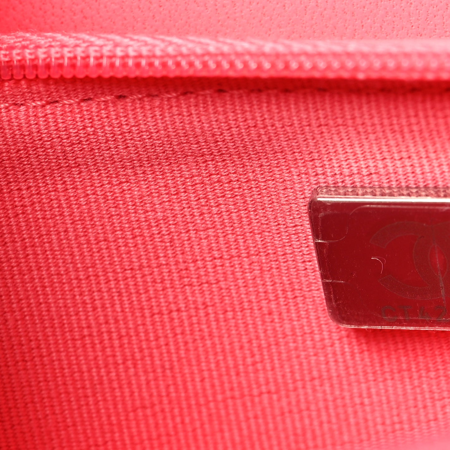 Lambskin Quilted Wallet On Chain WOC Coral Pink
