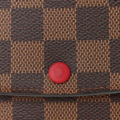 Louis Vuitton Damier Ebene Emilie Wallet Red 12 of 13