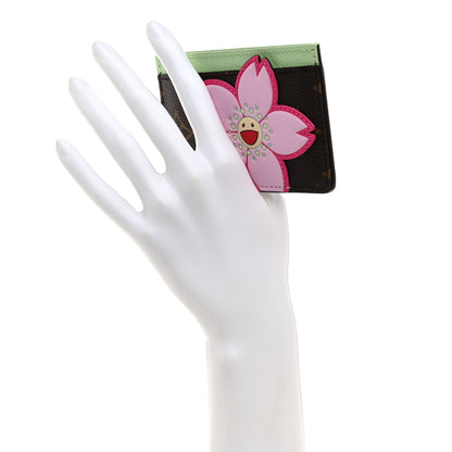 Louis Vuitton LV X TM Monogram Cherry Blossom Card Holder Sakura Brown 2 of 7