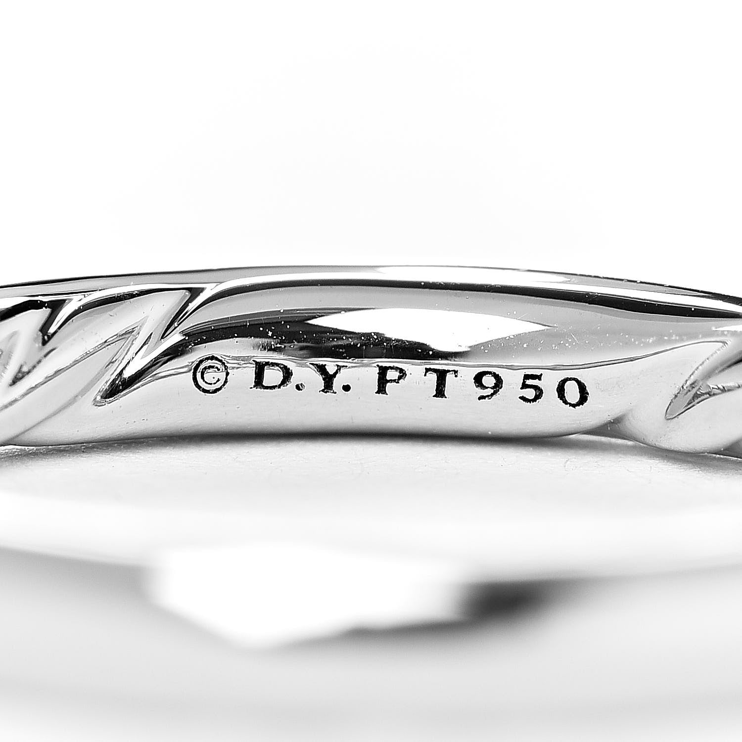David Yurman Platinum 2.5mm Eden Smooth Wedding Band Ring 45 3.25 4 of 4
