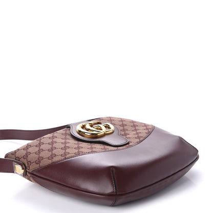 Gucci GG Monogram Calfskin Medium Arli Shoulder Bag Sahara Rubino Chardonnay 4 of 10