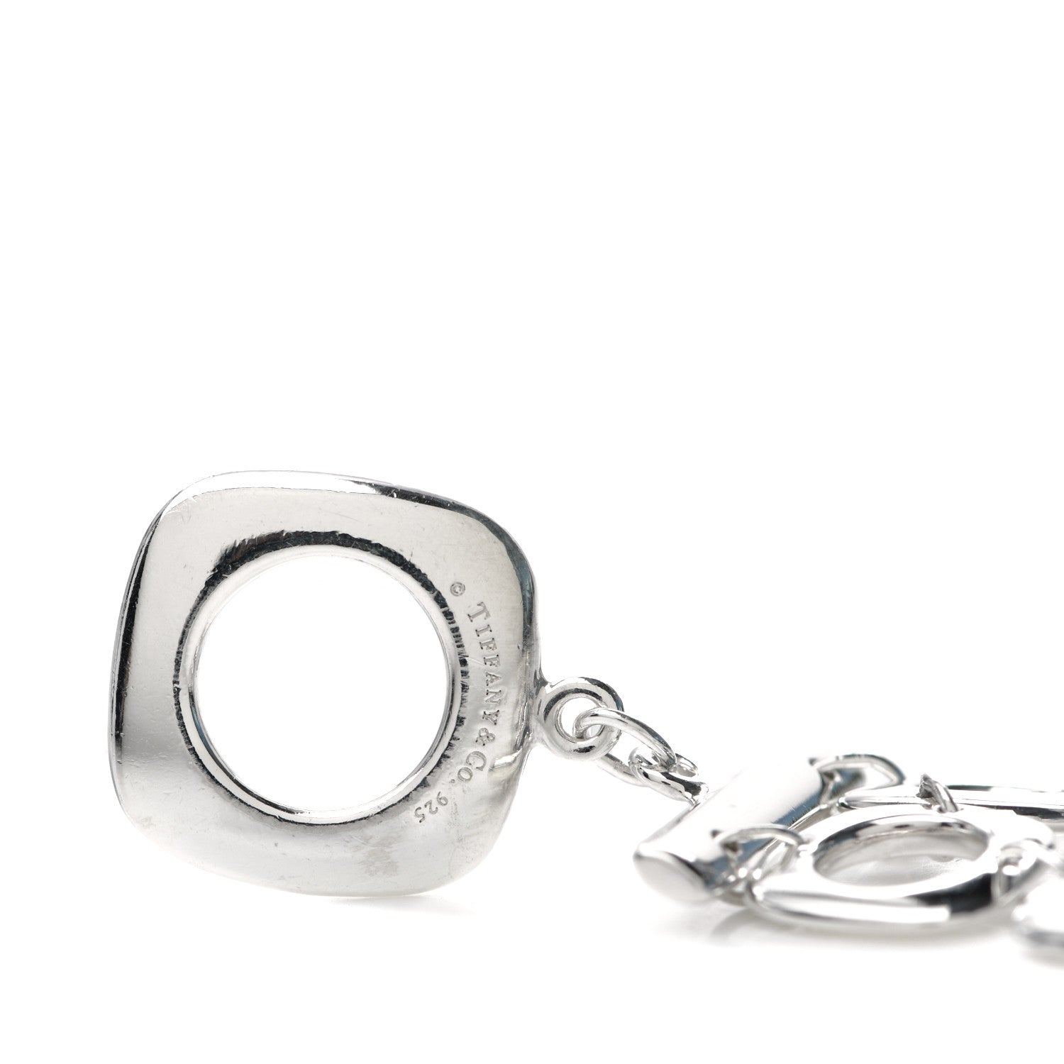 Tiffany Sterling Silver Double Cushion Square Link Toggle Bracelet 4 of 4