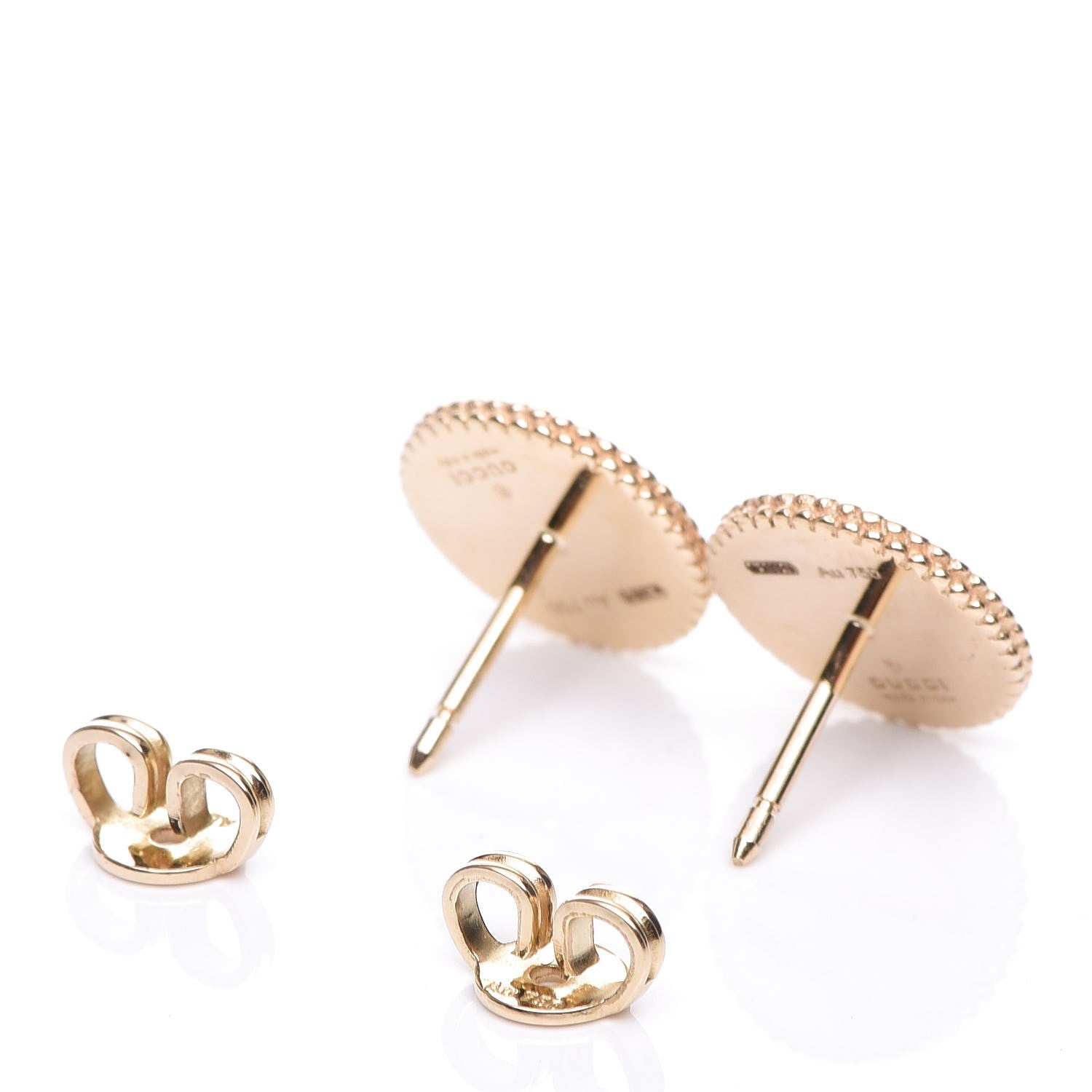 Gucci 18K Yellow Gold Enamel Icon Blooms Earrings 3 of 4