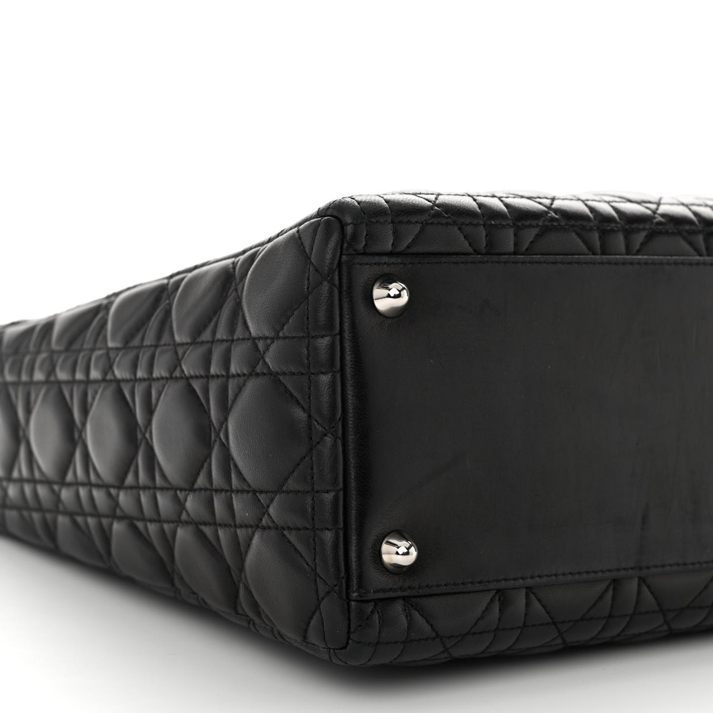 Lambskin Cannage Large Lady Dior Black