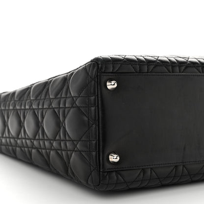 Christian Dior Lambskin Cannage Large Lady Dior Black 9 of 10