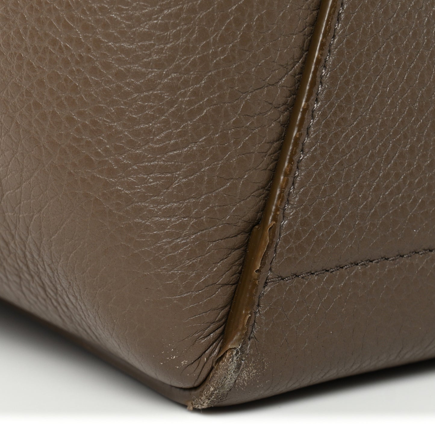 Soft Grained Calfskin Sangle Bucket Bag Taupe