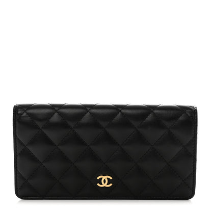 Chanel Lambskin Quilted Yen Wallet Black 1 of 11