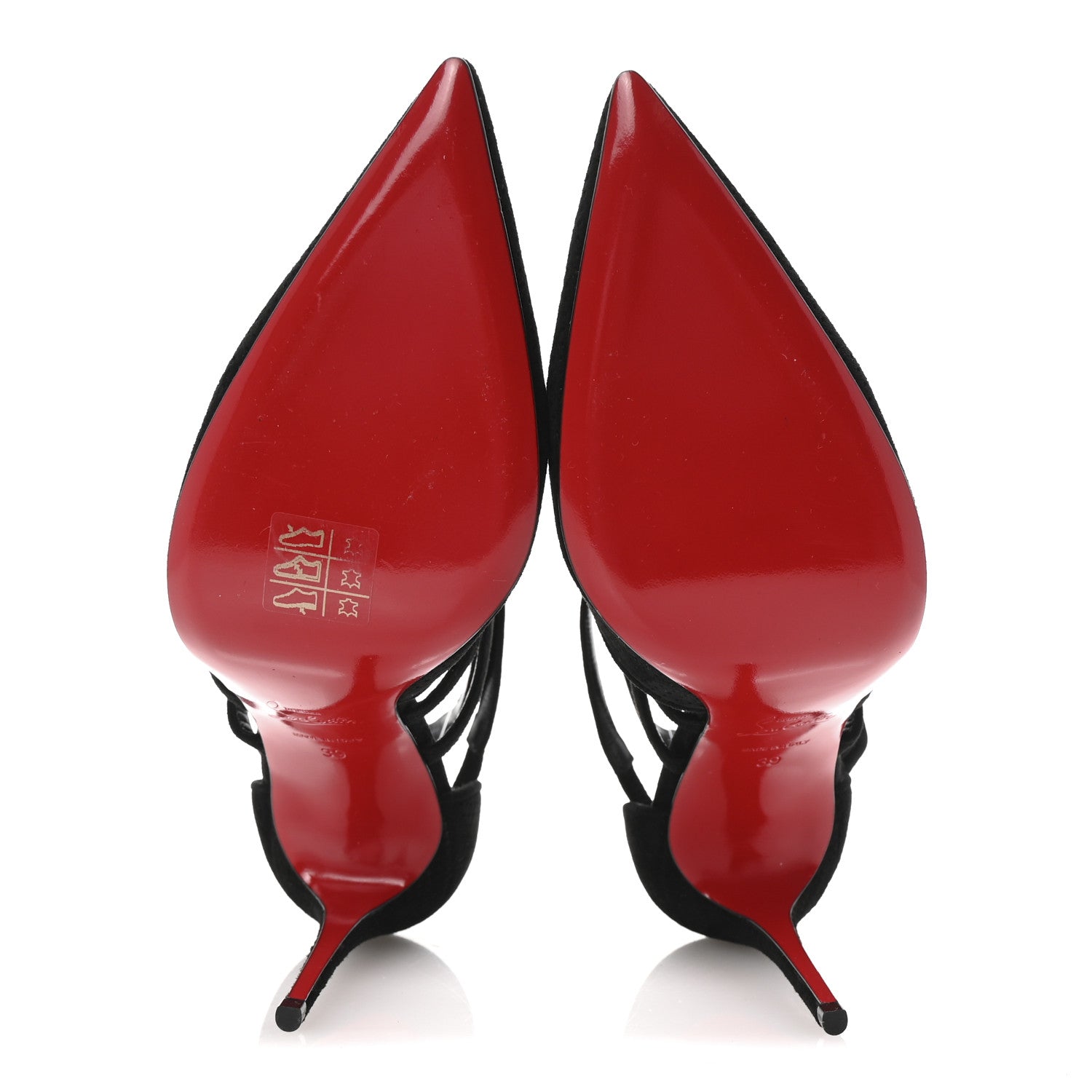 Christian Louboutin Veau Velours Perforated Victorilla 100 Pumps 39 Black 6 of 8