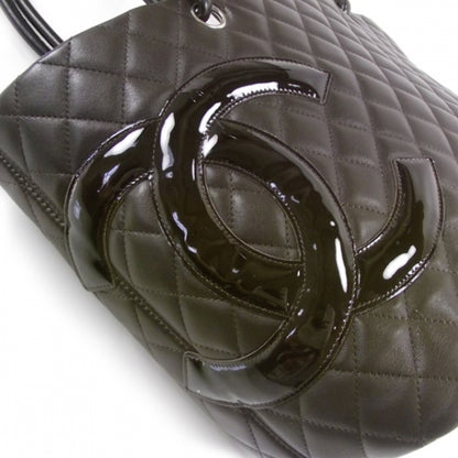 Chanel Calfskin Quilted Large Cambon Tote Brown 7 of 12