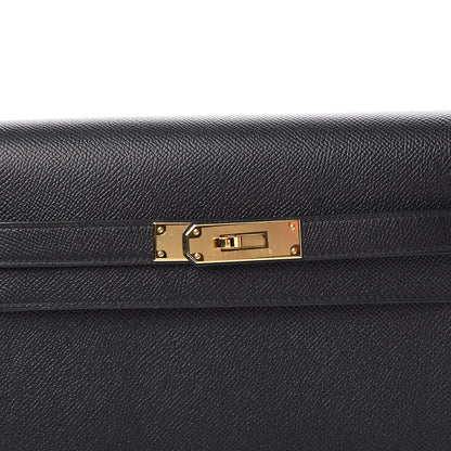 Hermes Epsom Kelly Depeches 25 Pouch Black 10 of 11