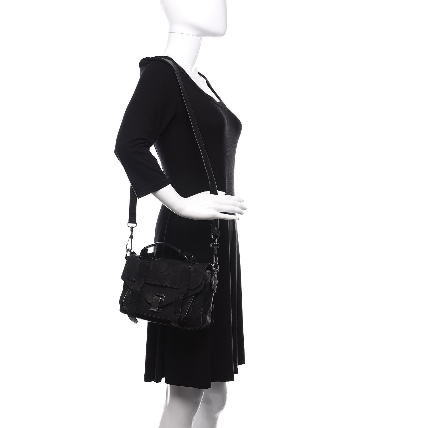 Proenza Schouler Lambskin Tiny PS1 Satchel Black 2 of 14