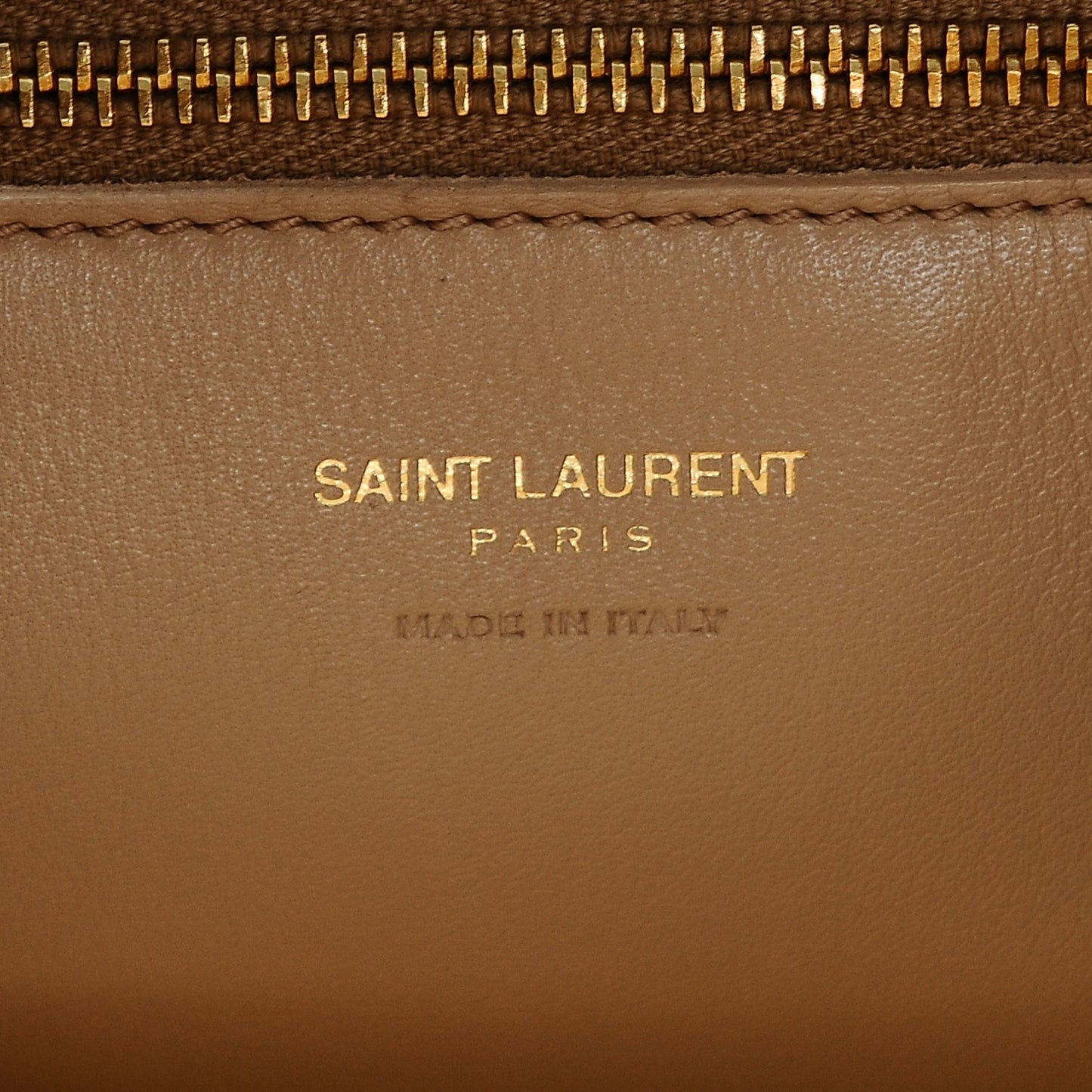 Calfskin Small Monogram Cabas Dark Beige
