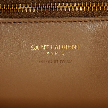 Saint Laurent Calfskin Small Monogram Cabas Dark Beige 6 of 6