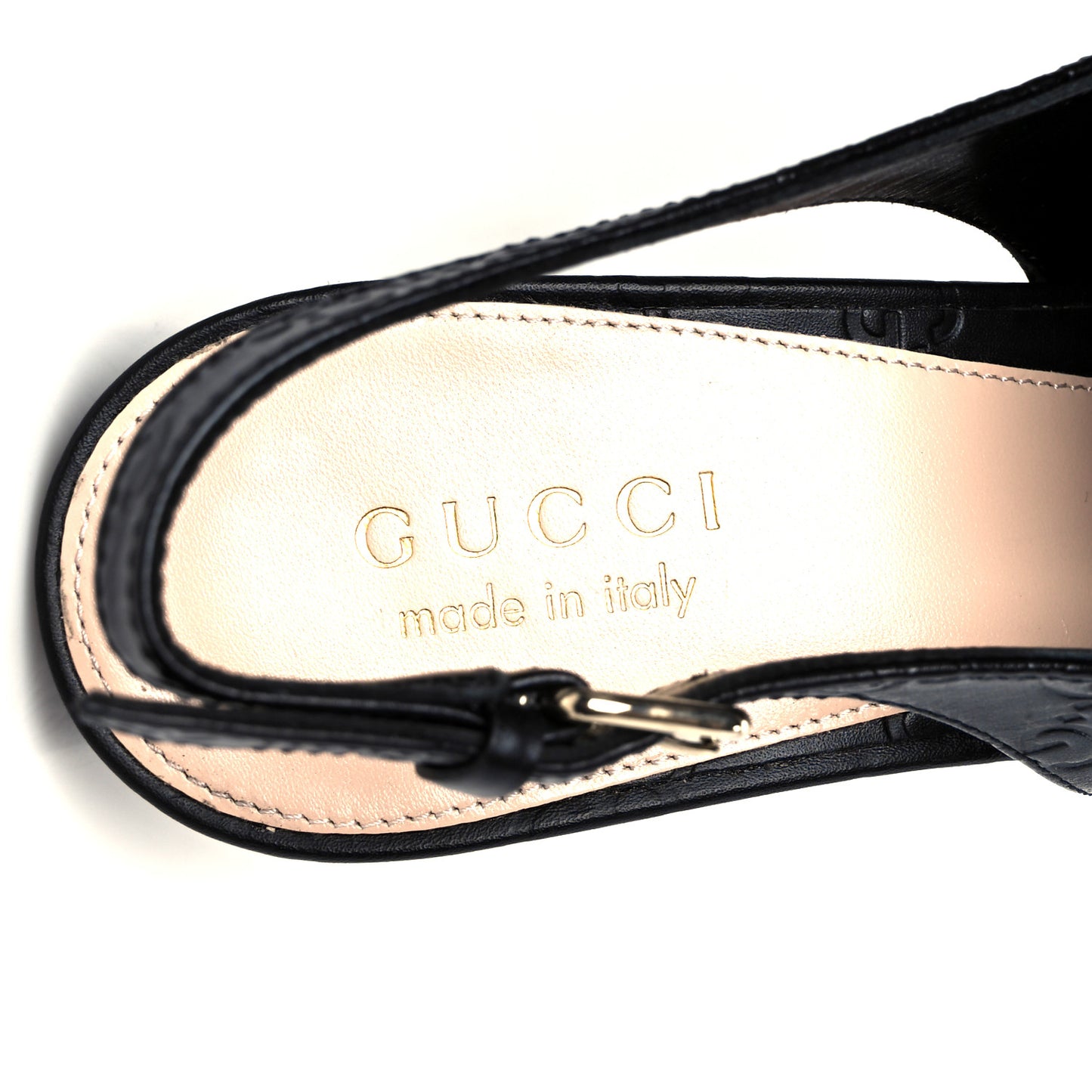 Guccissima Horsebit Platform 70/160mm Slingback Mules 39 Black
