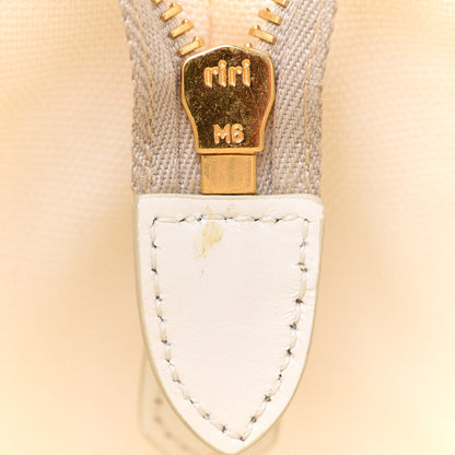 Prada Canvas Wicker Shoulder Bag White Tan 12 of 16
