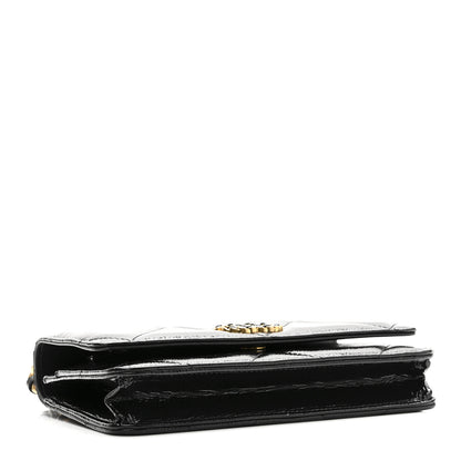Chanel Shiny Crumpled Calfskin Quilted Chanel 19 Wallet On Chain WOC Black 4 of 11