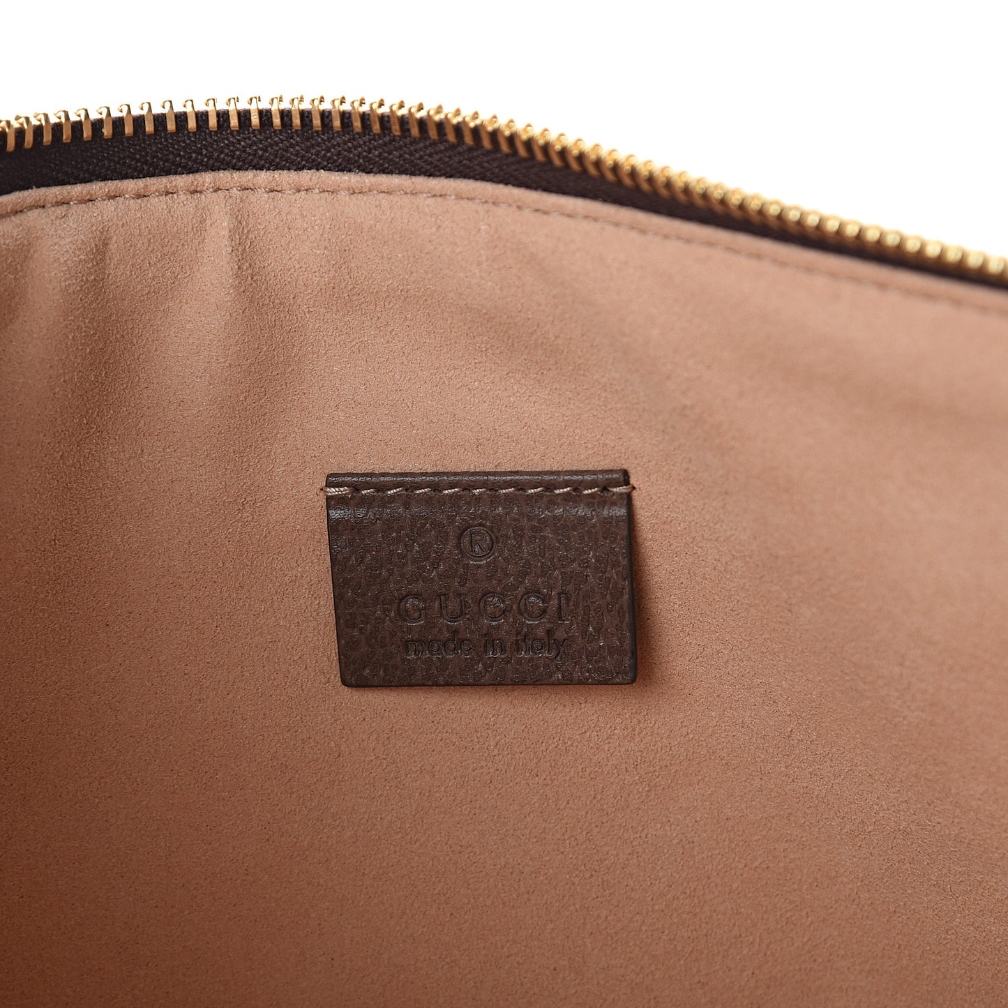 GG Supreme Monogram Large Ophidia Pouch Clutch Brown