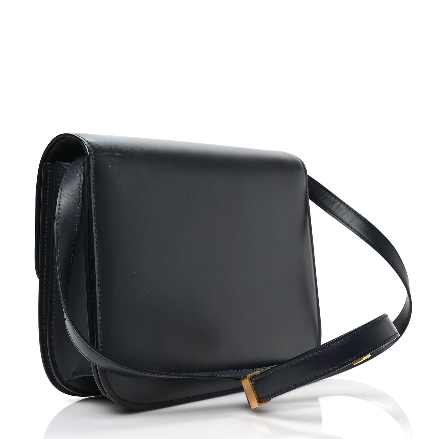 Box Calfskin Medium Classic Box Flap Bag Navy